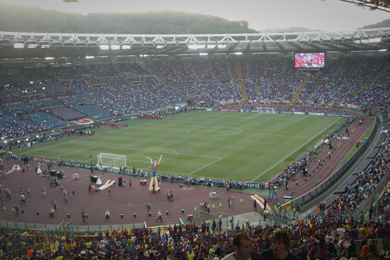 Elevated wide view of the Stadio Olimpico in Rome
