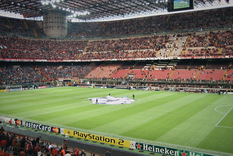 Evening view across the San Siro pitch