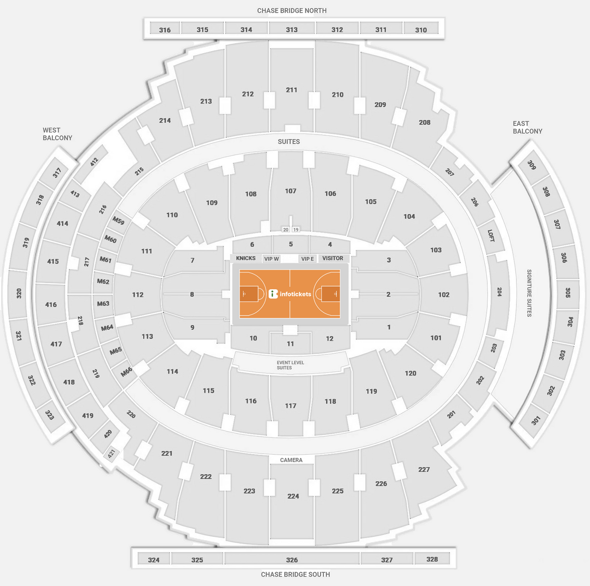 Seating Chart New York Knicks Tickets