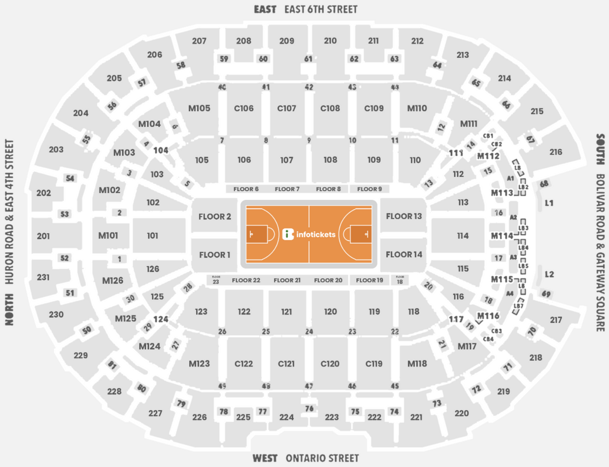Seating Chart Cleveland Cavaliers Tickets