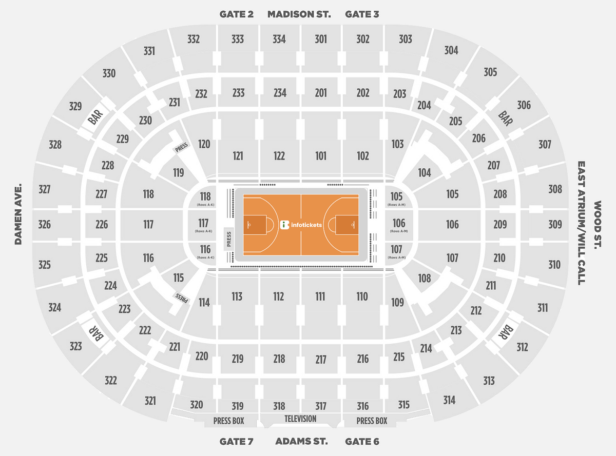 Seating Chart Chicago Bulls Tickets