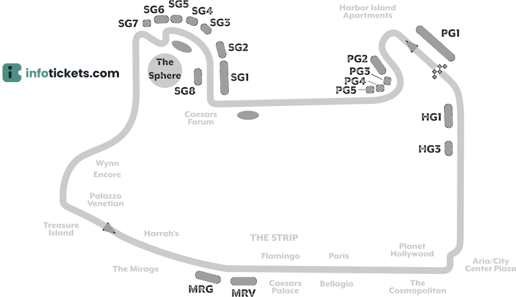 Seating Chart Las Vegas F1 GP 2026 Tickets