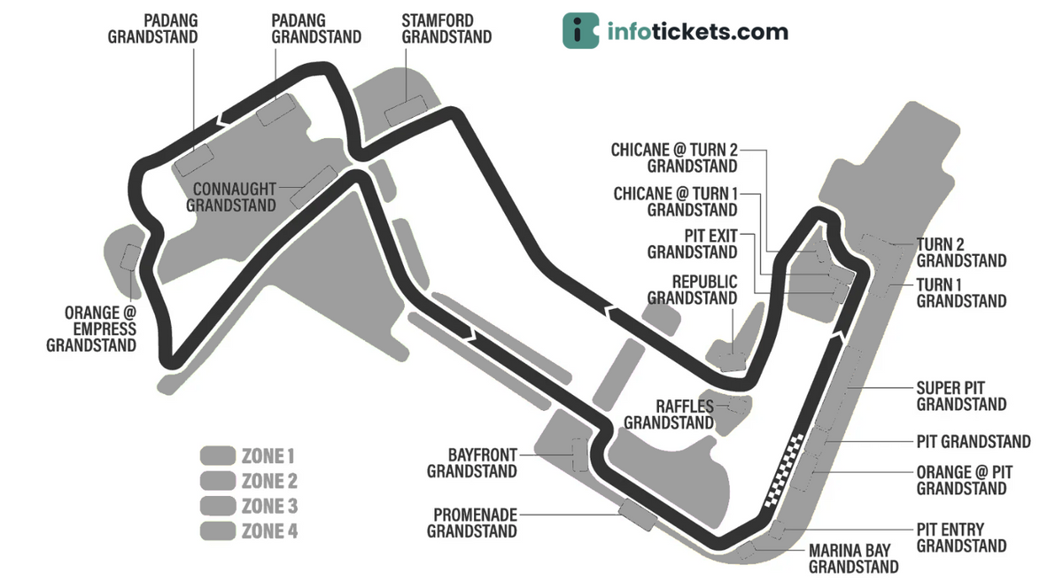 Seating Chart Singapore F1 GP 2027 Tickets