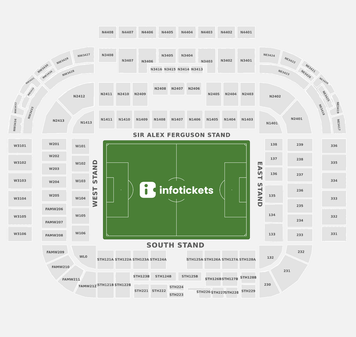 Seating Chart Manchester United Tickets
