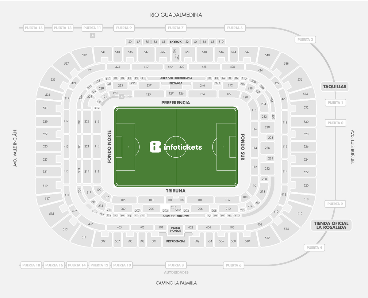 Seating Chart Malaga CF Tickets