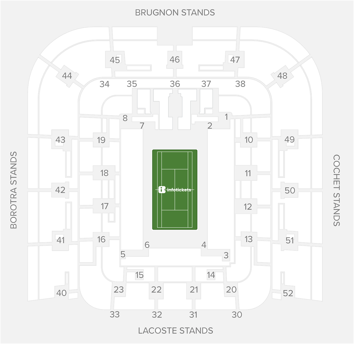 Seating Chart Roland Garros Tickets